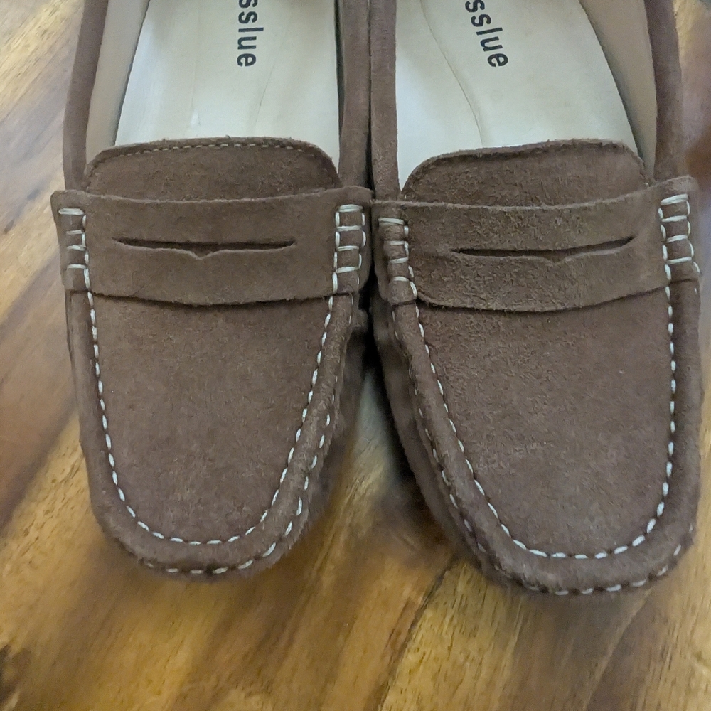 Osslue Moccasin Driving Shoe Leather Suede Brown Size 8.5 - Picture 14 of 16